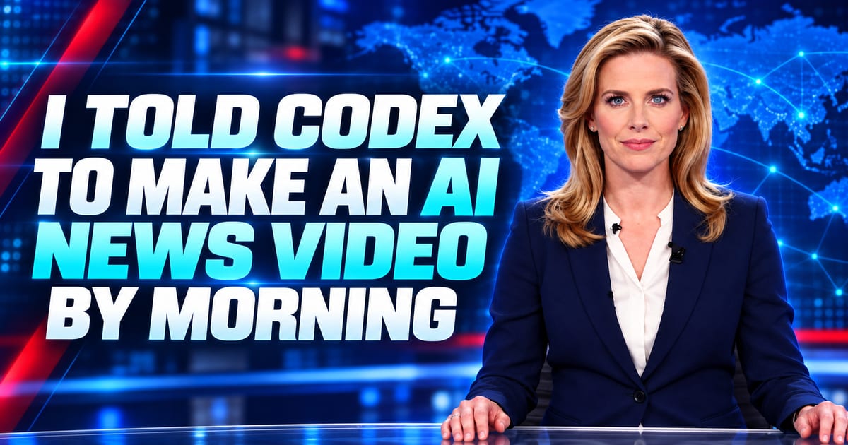 Das Ergebnis, nachdem ich Codex gesagt habe, bis zum Morgen ein KI-News-Video zu erstellen
