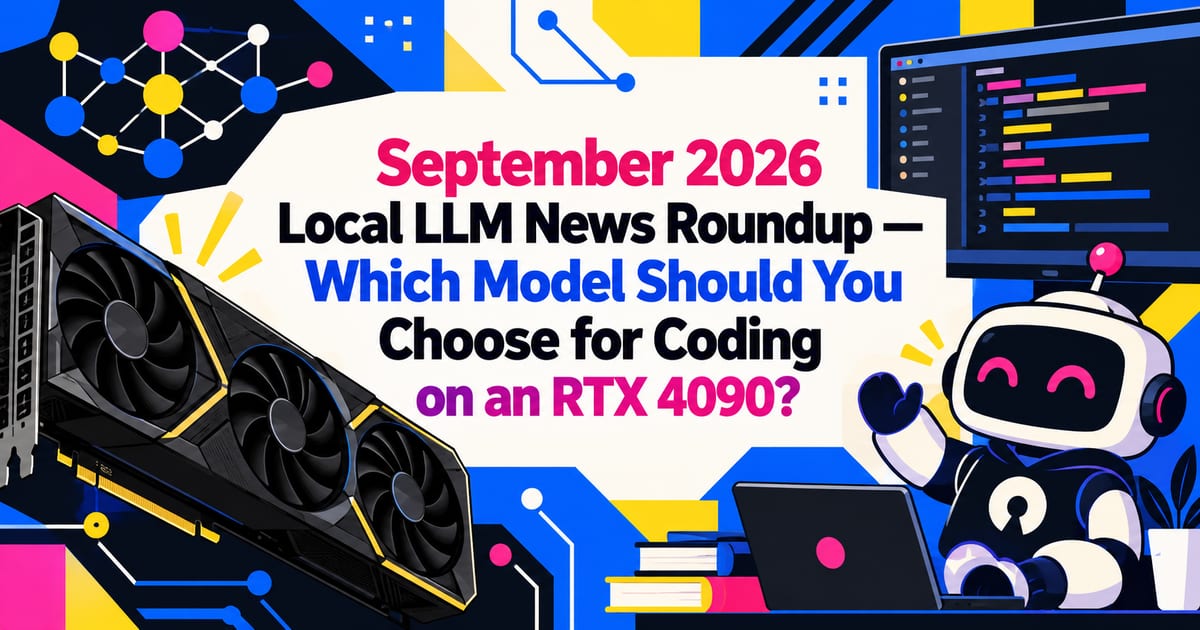 Lokale LLM-News im September 2026: Was sollte man zum Coden auf einer RTX 4090 wählen?