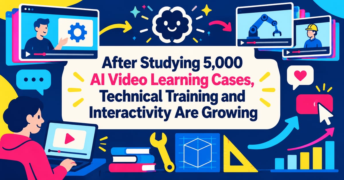 5.000 Beispiele für videobasiertes Lernen mit KI untersucht: Technische Weiterbildung und Interaktivität nehmen zu